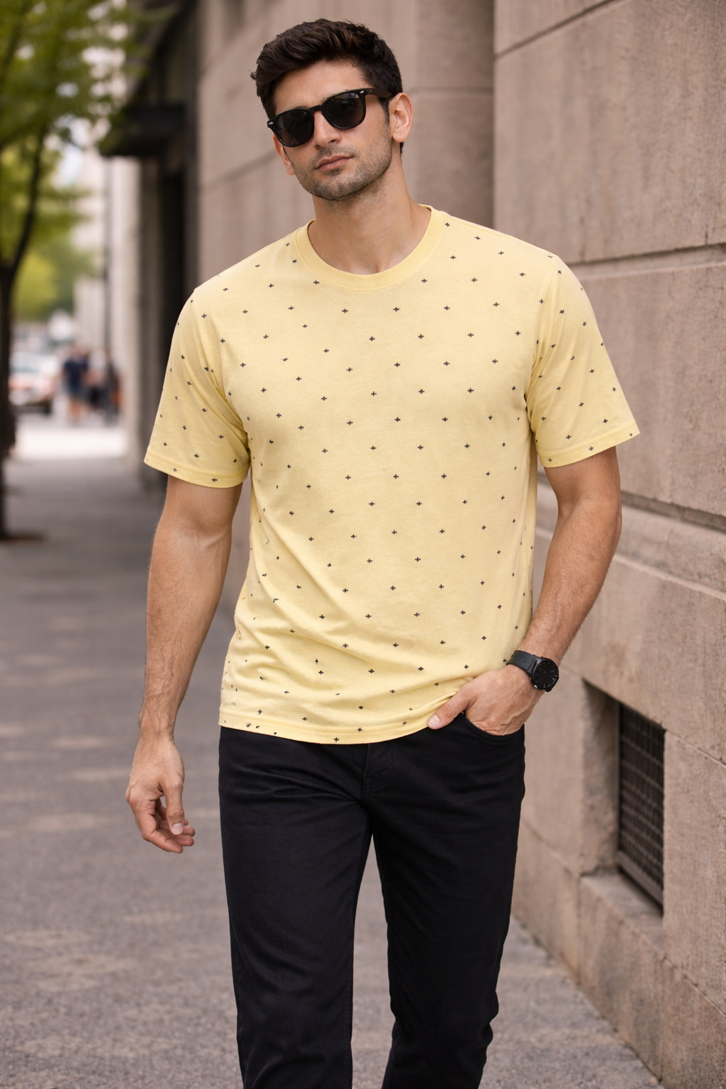 Yellow t shirt for Men 