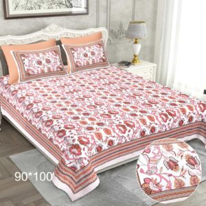 Cool Double size Bed Sheet With Pillow Cover