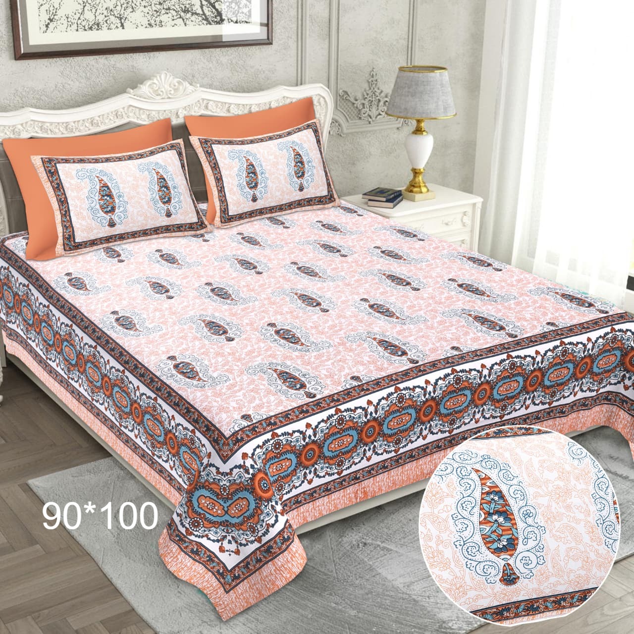 Amazing Double Bedsheet with Pillow Cover